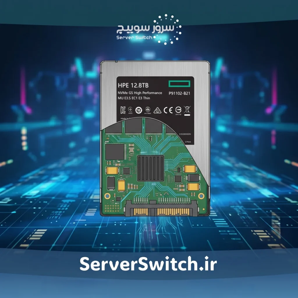 SSD سرور اچ پی HPE 12.8TB NVMe Gen5 MU E3.S EC1 Thin P91102-B21