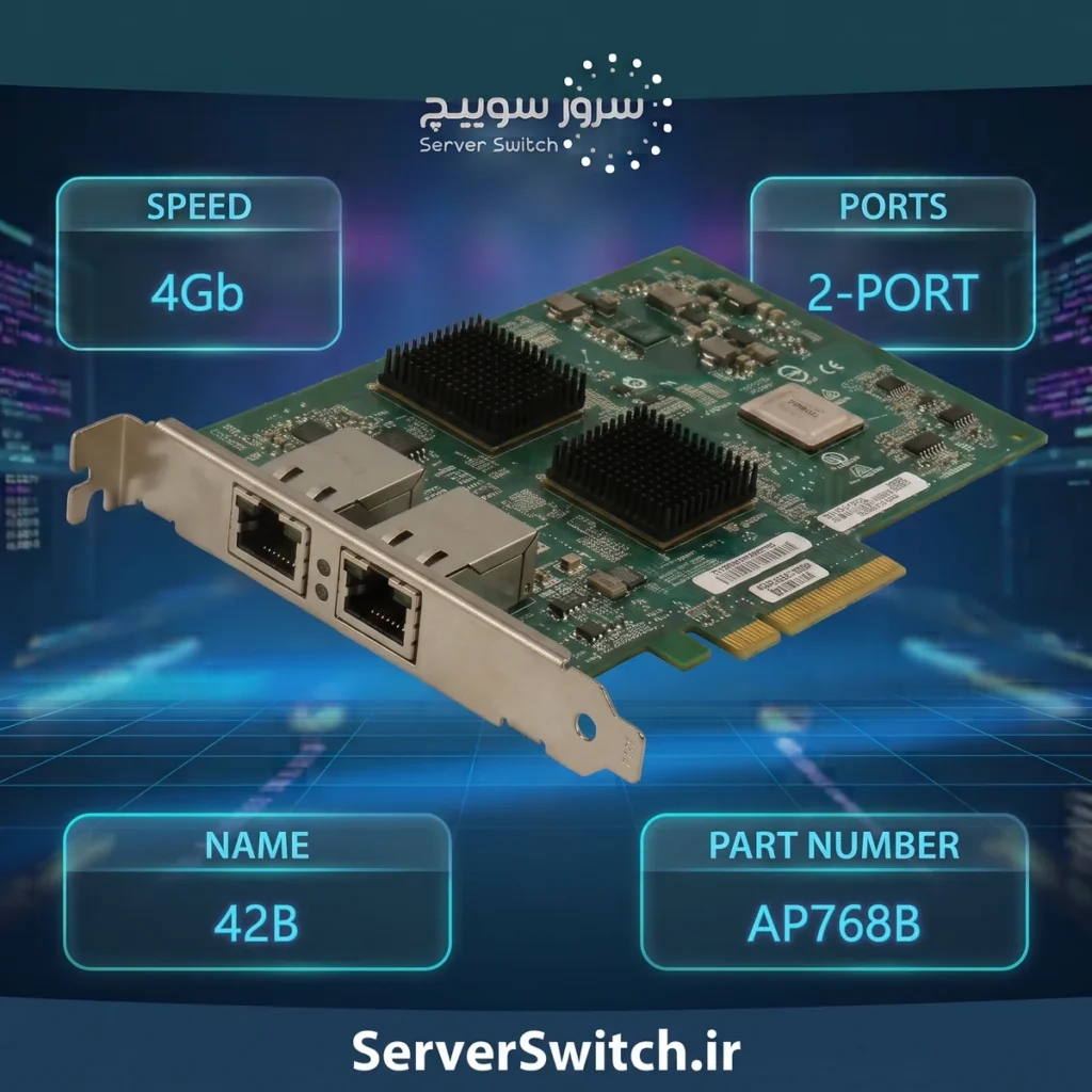 کارت HBA سرور اچ پی HP 42B 4Gb 2-port PCIe Fibre Channel Host Bus Adapter AP768B